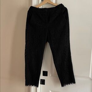 J. Crew Black Lace Textured Pants